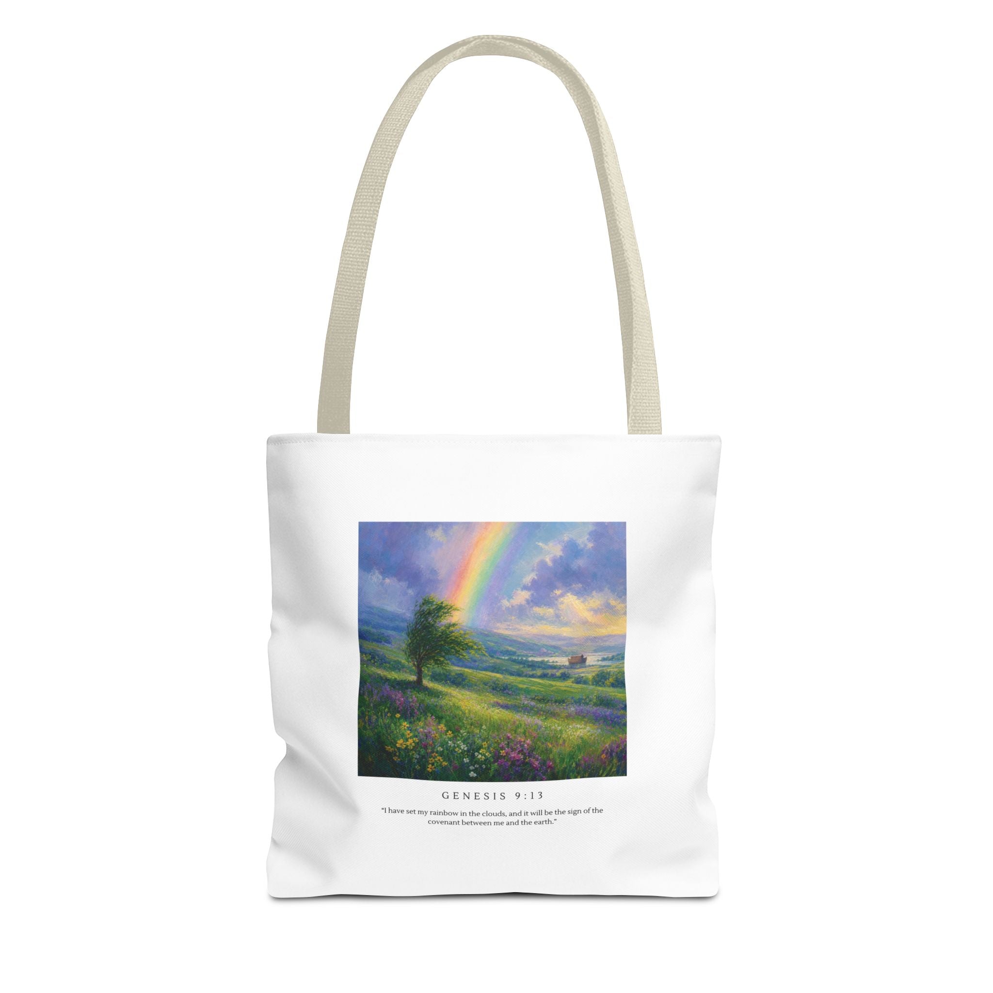 A sign of God's Promise— Genesis 9:13 Christian Summer Art Tote
