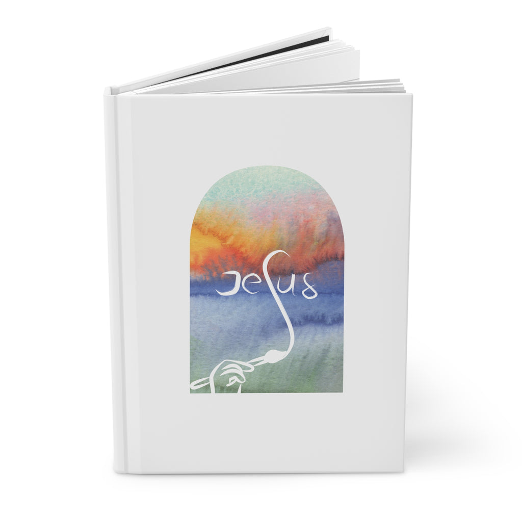Jesus Watercolor Arch Hardcover Journal — Christian Inspirational Prayer & Sermon Notebook