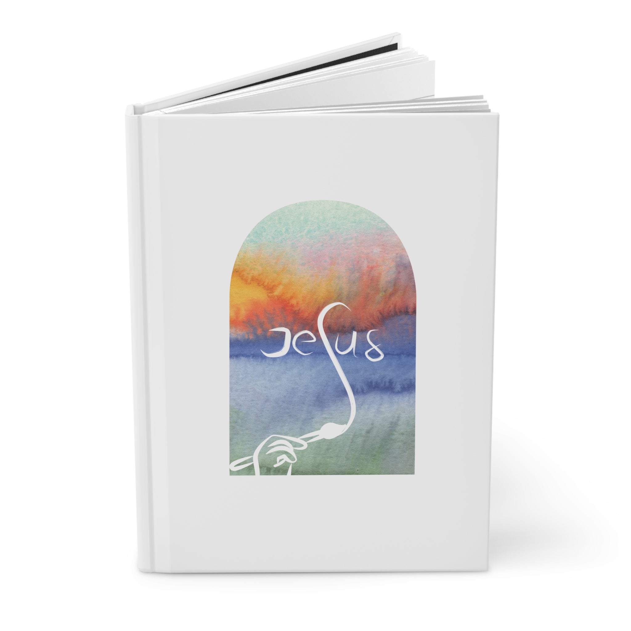 Jesus Watercolor Arch Hardcover Journal — Christian Inspirational Prayer & Sermon Notebook