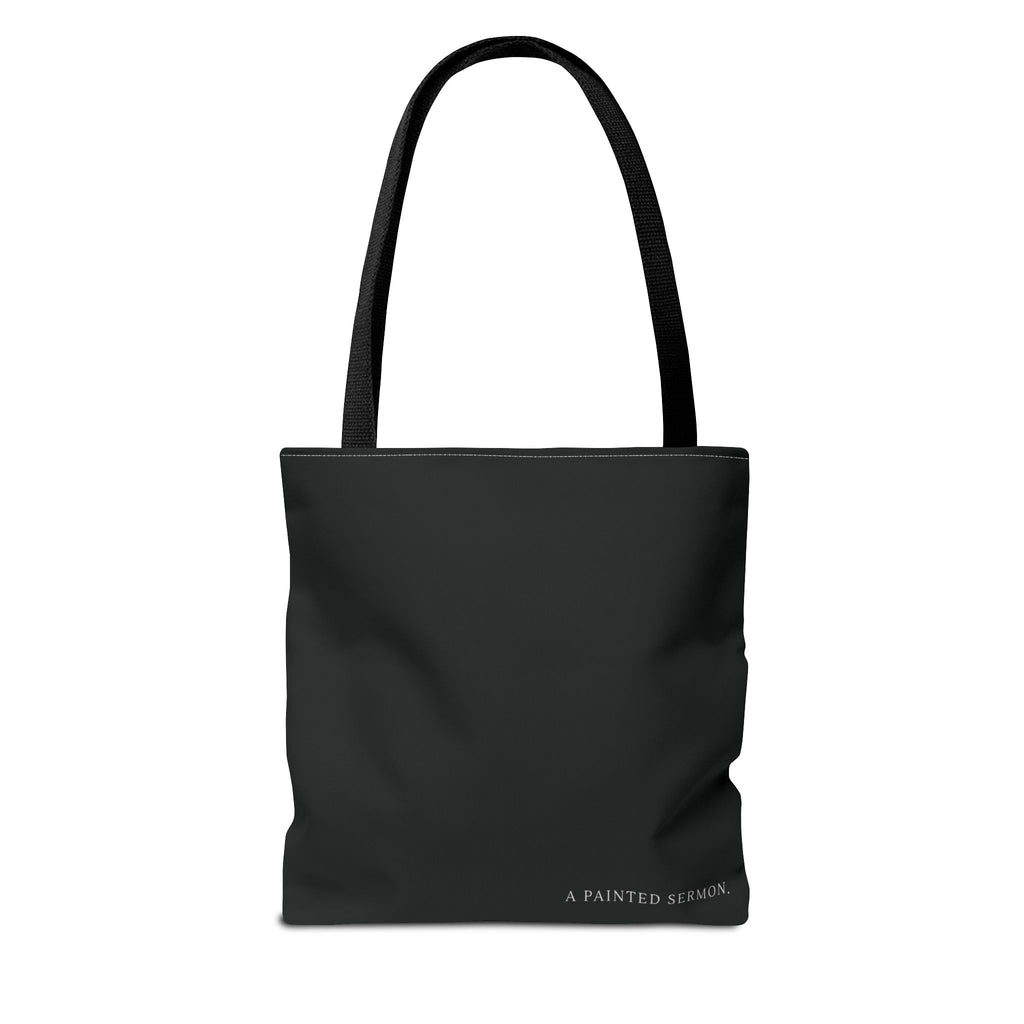 The Story of Jesus Told Through Hieroglyphics | Christian Scripture Art Tote