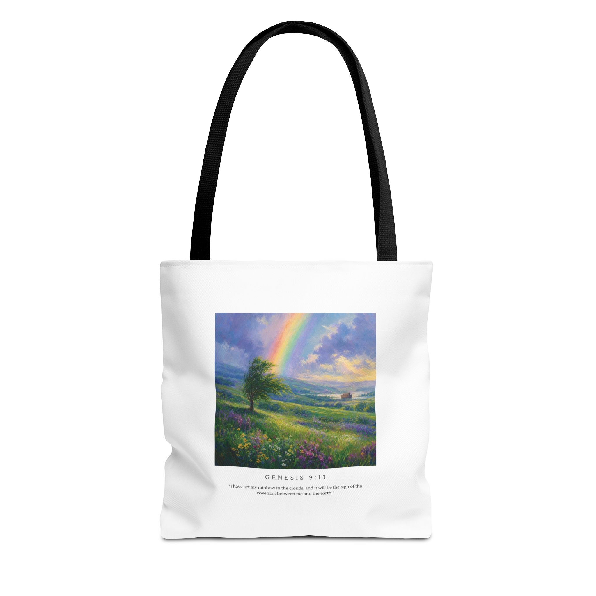 A sign of God's Promise— Genesis 9:13 Christian Summer Art Tote