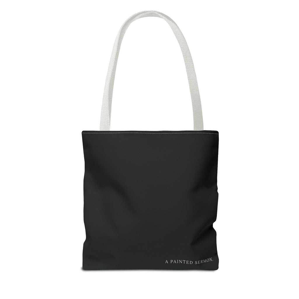 The Story of Jesus Told Through Hieroglyphics | Christian Scripture Art Tote