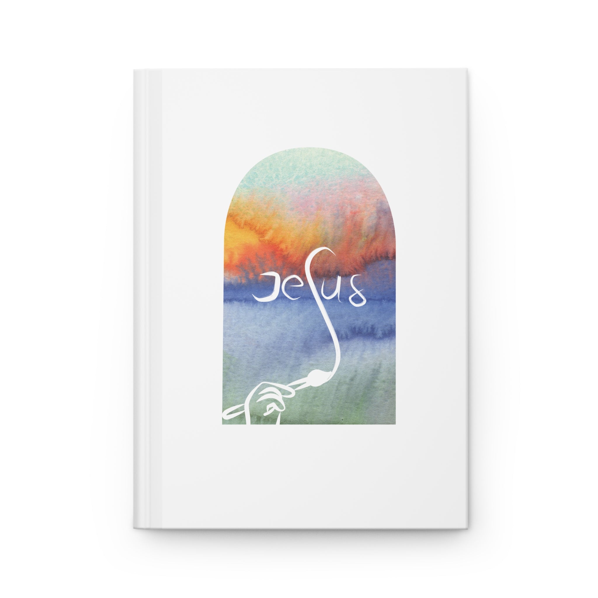Jesus Watercolor Arch Hardcover Journal — Christian Inspirational Prayer & Sermon Notebook