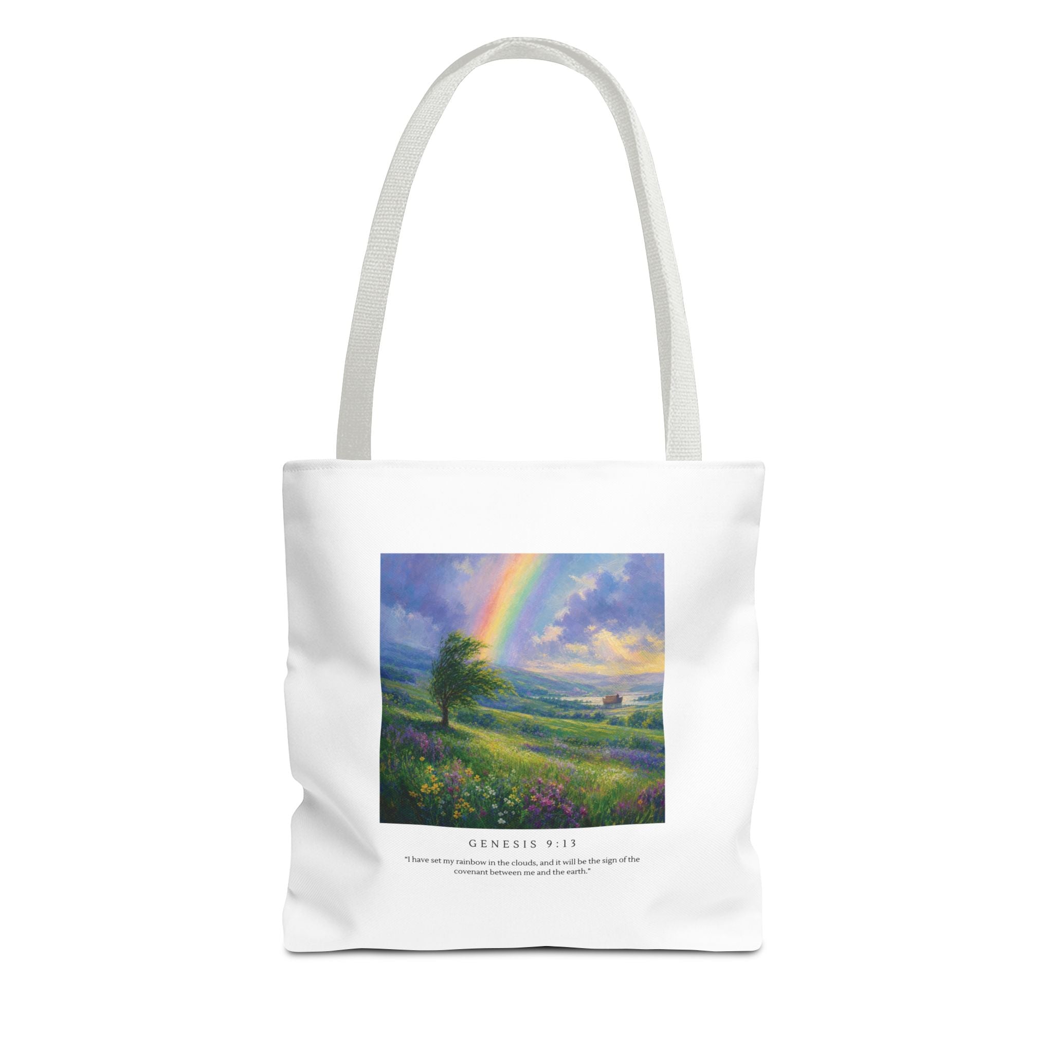 A sign of God's Promise— Genesis 9:13 Christian Summer Art Tote