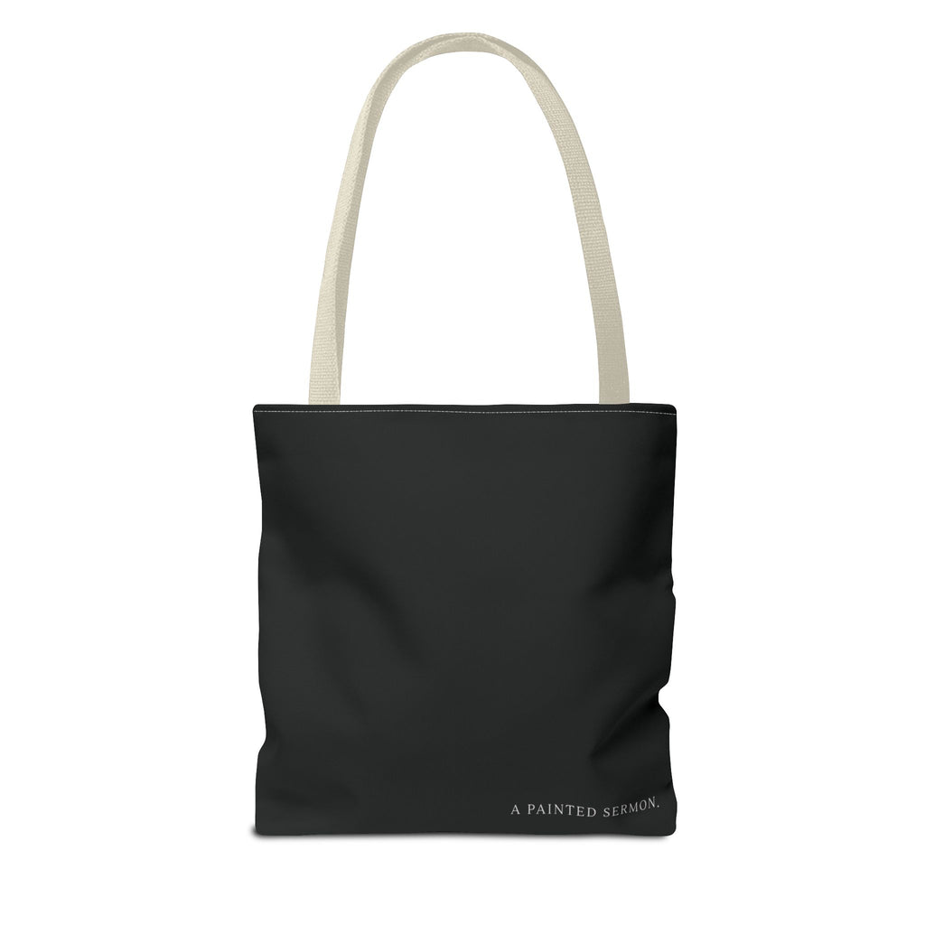 The Story of Jesus Told Through Hieroglyphics | Christian Scripture Art Tote