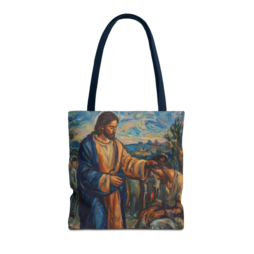 Jesus Heals the Sick Tote Bag | Matthew 8:16 Christian Art Tote